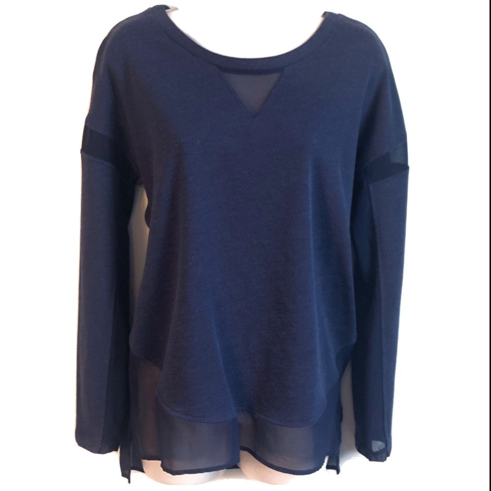🆕 Saks Fifth Avenue sheer sweatshirt tunic…